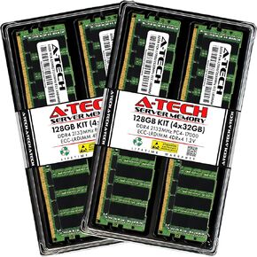 مجموعة الذاكرة A -Tech 128GB (4x32GB) ذاكرة ذاكرة Dell PowerEdge R630 - DDR4 2133MHz PC4-17000 ECC LOAD LRDIMM 4DRX4 (4RX4) 1.2V - Server