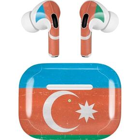 Skinit Decal Audio Skin Compatible with Apple AirPods Pro (2rd Gen, 2022) - Skinit Originally Designed Azerbaijan Flag Distressed Design