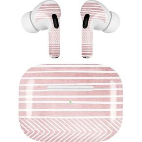 Skinit Decal Audio Skin Compatible with Apple AirPods Pro (2rd Gen, 2022) - Skinit Originally Designed Pink and White Stripes Design