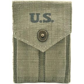 US 45 Model M1911 Double Magazine Pouch Marked JT&L 1943