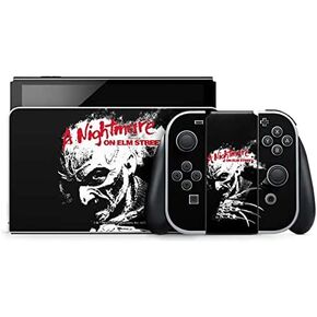 Skinit Decal Gaming Skin Compatible with Nintendo Switch OLED (2021) - Officially Licensed Nightmare on Elm Street Dont Fall Asleep Design