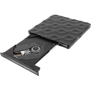 Portable External DVD Drive USB-c USB for Cd Compatible Laptops Desktops Slim Design for Easy Data Storage Music Playback No Driver Needed