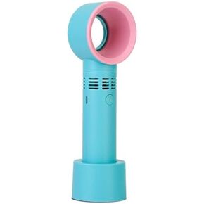 Portable Handheld Bladeless Fan Rechargeable Cooling USB Fan Desktop Use Fan w/ 3 Gears LED Indicator Cooling Fan