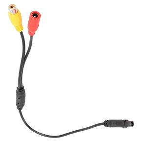 YuYue Electronic 4-Pin Male Backup Reverse Camera Car Universal to CVBS RCA Female Connector Signal Power Adapter Wire Harness Audio Cables
