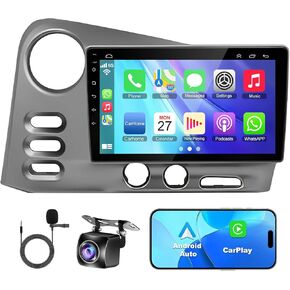 4+64GB Car Radio for Toyota Matrix 2003-2004 & Pontiac Vibe 2003-2008 with Wireless Carplay & Android Auto, 9 inch IPS Car Stereo with Voice Control Bluetooth 5.2 GPS WiFi FM DSP EQ SWC Backup Camera