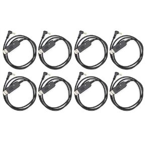 (8PCS) UV-5R USB Charger Cable UV-5R USB Charging Cable (2.5mm) with Indicator Light [2023 New Version] for BaoFeng Two Way Radios UV-5R UV-82 BF-F8HP UV-82HP UV-5X3 UV-5RE UV-S9 UV-9S Cable