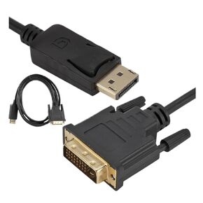 LccKaa DisplayPort Display Port DP to DVI Adapter Cable Male to Male Converter for PC Computer HDTV M>oni>tor Projector(DP to DVI 1.8m)