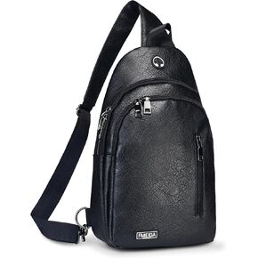 حقيبة حبال FMEIDA للنساء ، حقيبة Crossbody المضادة للسرقة للنساء ، حقيبة الظهر على ظهره على ظهره مع حزام قابل للتحويل - أسود