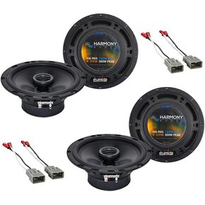 Harmony Audio HA-R65 Compatible with Honda CRV 2007-2011 Rhythm Series 6.5" Replacement 300W Speakers & Grills and HA-727800 Factory Speaker Replacement Harness