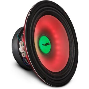 DS18 PRO-X8.4RGB 8" Mid-Range Loudspeaker with Dual RGB LED for Cone & Dust Cap, Translucid PP with RGB LED, 550W Peak, 4 Ohm, Single