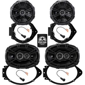 KICKER Speakers 6.5 & 6X9 inch for GMC Canyon (Ext) 2015-2024 Upgrade Kit - 2 Pairs of DS Series with Adapters and Harness, Car Audio Front & Rear Door Speaker DSC650, 43DSC6504 & DSC6930, 43DSC69304