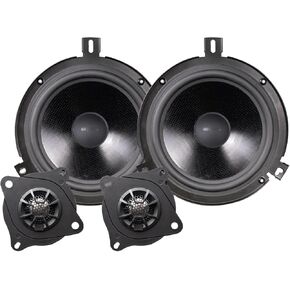MB Quart JS1-216JK Jeep Wrangler JK (2007-2018) Tuned Audio Package - 6.5" Convertible Speaker System, Front/Rear Upgrade, Titanium Dome Tweeters, Easy Plug-and-Play Installation