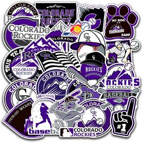 25pcs Colorado Baseball Rockies Stickers Pack for Laptop Water Bottle Car Window Scrapbook Helmet Skateboard Wall Cool Vinyl Decals for Kids Teens Adults Fans Gifts Mighty Rockies Inspired