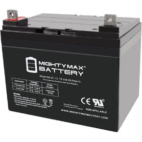 Mighty Max Battery ML35-12 - 12V 35AH U1 Deep Cycle AGM Solar Battery Replaces 33Ah, 34Ah, 36Ah