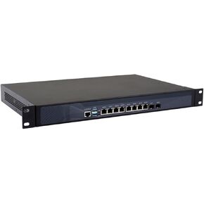HUNSN Firewall, VPN, 1U Rackmount, OPNsense, Network Appliance, I7 4610M, RS07, 8 x I226-V 2.5Gbe LAN, 2 x SFP+ 10Gbe 82599ES, COM, VGA, 16G RAM, 512G SSD