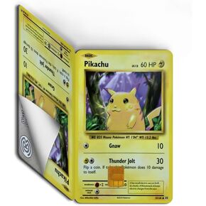 Anime Game Card Skin Sticker (Pikecho) for Bicycle, Bike, Key, Metro, ID, Protecting Card - Slim, Digital-Printed, No Bubble, Waterproof, 3.375 inches x 2.125 inches