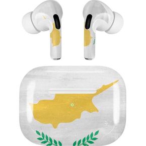 Skinit Decal Audio Skin Compatible with Apple AirPods Pro (2rd Gen, 2022) - Skinit Originally Designed Cyprus Flag Distressed Design