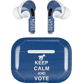 Skinit Decal Audio Skin Compatible with Apple AirPods Pro (2rd Gen, 2022) - Skinit Originally Designed Keep Calm and Vote Left Design