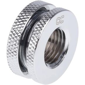 Alphacool G1/4" Bulkhead Connector Fitting, Short Version, Chrome
