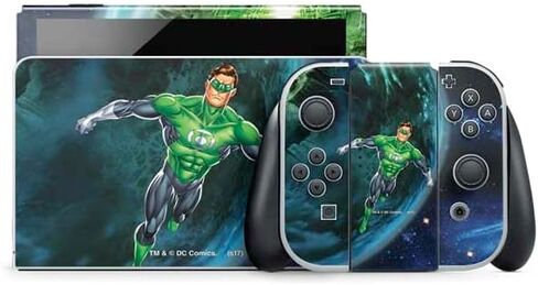 Skinit Decal Gaming Skin Compatible with Nintendo Switch OLED (2021) - Officially Licensed DC Comics Green Lantern Action Pose in Space Design in Saudi Arabia