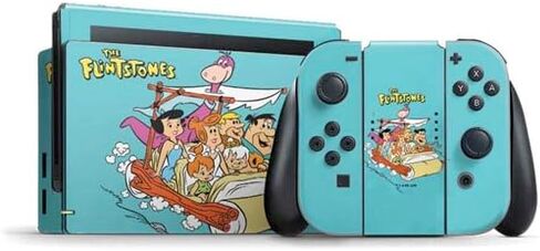 Skinit Skinit Gaming Gaming Skin متوافق مع حزمة Nintendo Switch - مرخص رسميًا لتصميم Flintstones و Rubbles in Kuwait