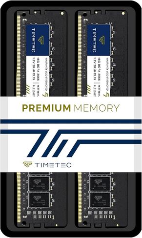Timetec 32GB KIT(2x16GB) DDR4 2666MHz PC4-21300 Non-ECC Unbuffered 1.2V CL19 2Rx8 Dual Rank 288 Pin UDIMM Desktop Memory RAM Module Upgrade (32GB KIT(2x16GB)) in Saudi Arabia