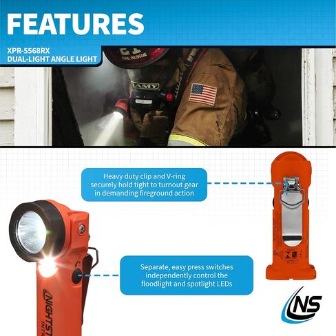Nightstick Intrant Intrinsically Safe Permissible Dual-Light Angle Light Rechargeable - Red in Saudi Arabia
