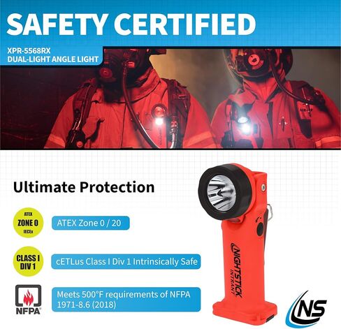 Nightstick Intrant Intrinsically Safe Permissible Dual-Light Angle Light Rechargeable - Red in Saudi Arabia