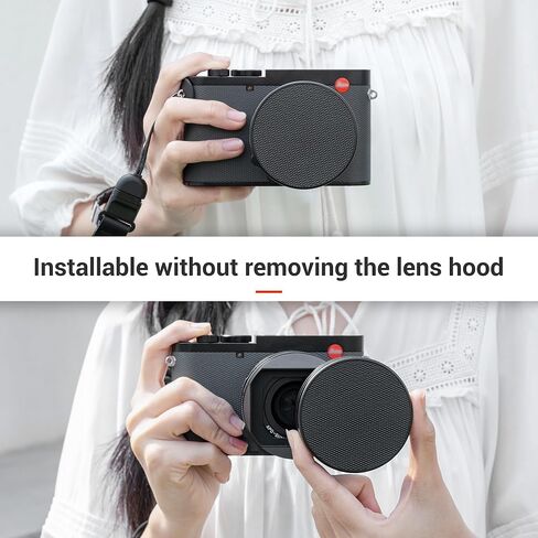 غطاء العدسة المعدنية JJC لـ Leica Q3 Q3 43 Q2 Q Q-P الكاميرات الرقمية ، ووقوف العدسات المضادة للغبار مع سطح الناعم الداخلي وسطح PU الجلدي in Kuwait