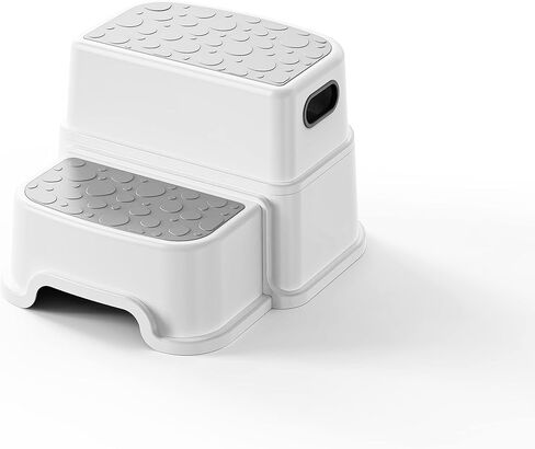 UNCLE WU 2 Step Stool for Kids -Toddler Step Stool for Bathroom Sink-Dual Height 9.5" Non-Slip for Potty Training, Kitchen, Bedroom & Classroom (Blue) in Kuwait