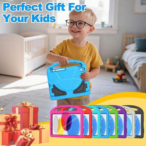 حالة Kids for iPad 11th Generation (A16 11 "2025) و iPad 10th Gen (10.9 بوصة 2022)-غطاء الوقاية من الصدمات الكامل للجسم مع واقي الشاشة ، حامل قلم رصاص ومقبض ، أزرق in Kuwait