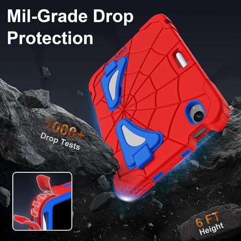 Case for iPad Mini 7 (A17 Pro) 2024 ، iPad Mini 6 Case 2021 ، غطاء مقاوم للصدمات 8.3 بوصة مع Kickstand الكتف حامل القلم Pencil Prop & Pencil USB-C ، Red Black in Saudi Arabia