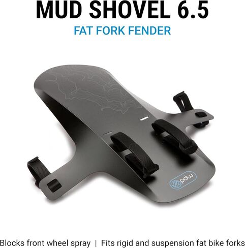 Portland Design Works Portland Desing Works | Mud Shovel 6.5 Fat Bike Fork Fender, Black Topo (373) in Saudi Arabia