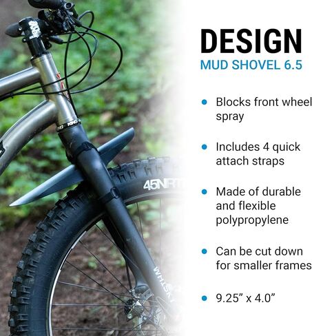 Portland Design Works Portland Desing Works | Mud Shovel 6.5 Fat Bike Fork Fender, Black Topo (373) in Saudi Arabia