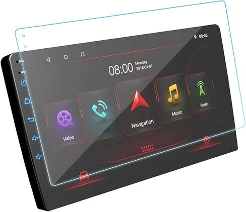 Navigation Tempered Film Anti Glare Anti Fingerprint Screen Protector, Easy to Use, Made of Tempered Glass, Suitable for Car Central Control Navigation Screen with Cleaning Kit in Kuwait