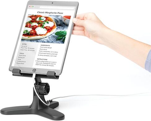 TableTholder Weathertech مع مقابض البليت الأسود - حامل اللوحي لسطح المكتب أو الطاولة أو عداد المطبخ أعلى حامل سطح in Kuwait