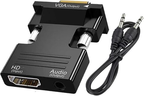متوافق مع HDMI مع المحول مع كابل 3.5 مم لـ P ؛ s/4 pc tv m> oni> tor projector 1080p HD أنثى للذكور (VGA إلى HD) in Saudi Arabia