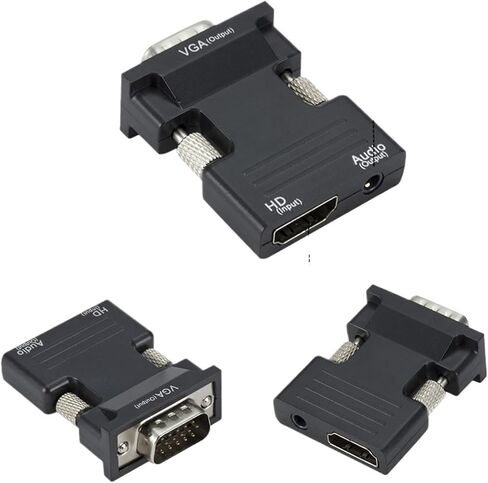 متوافق مع HDMI مع المحول مع كابل 3.5 مم لـ P ؛ s/4 pc tv m> oni> tor projector 1080p HD أنثى للذكور (VGA إلى HD) in Saudi Arabia