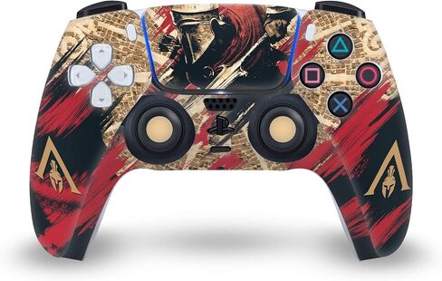 Head Case Designs Officially Licensed Assassin's Creed Alexios With Spear Odyssey Artwork Vinyl Gaming Skin Decal Compatible With PlayStation 5 PS5 Pro Digital Edition Console & DualSense Controller in Saudi Arabia