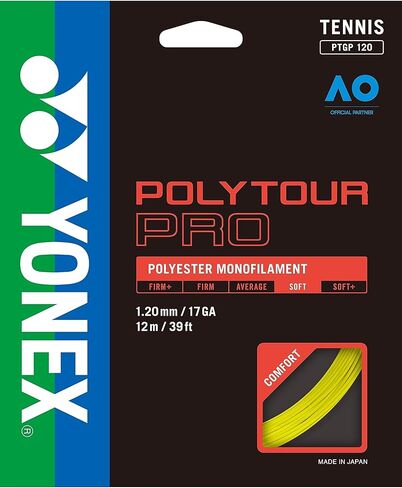 Yonex Unisex's Poly Tour Pro String Set-Yellow, 1.3 mm in Saudi Arabia
