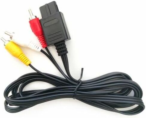 استبدال AV Cable 1.8m RCA AV Composite Adapter لـ Nintendo SNES/ N64/ Gamecube Console in Saudi Arabia