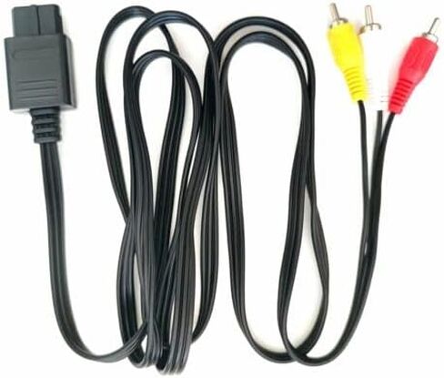 استبدال AV Cable 1.8m RCA AV Composite Adapter لـ Nintendo SNES/ N64/ Gamecube Console in Saudi Arabia