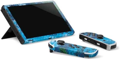 Skinit Decal Gaming Skin Compatible with Nintendo Switch OLED (2021) - Officially Licensed Realtree WAV3 Blue Camo Design in Saudi Arabia