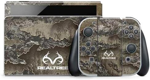 Skinit Decal Gaming Skin Compatible with Nintendo Switch OLED (2021) - Officially Licensed Realtree WAV3 Blue Camo Design in Saudi Arabia