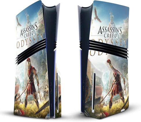 تصاميم القضية الرئيسية مرخصة من Assassin's Creed Kassandra Odyssey Artsey Vinyl Sticker Gaming Skin Skin Cover متوافقة مع Sony PlayStation 5 PS5 Pro Disc Edition in Kuwait