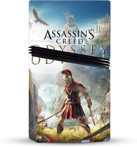 تصاميم القضية الرئيسية مرخصة من Assassin's Creed Kassandra Odyssey Artsey Vinyl Sticker Gaming Skin Skin Cover متوافقة مع Sony PlayStation 5 PS5 Pro Disc Edition in Kuwait