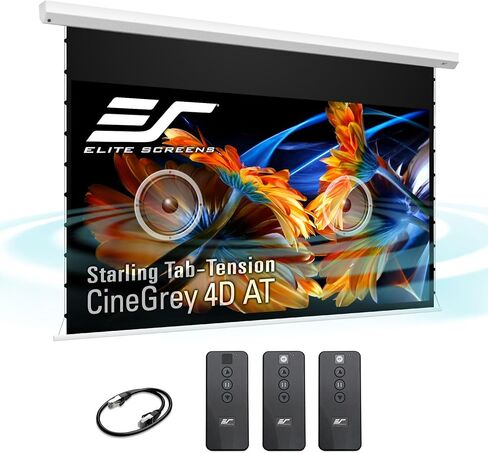 شاشات Elite 110 بوصة ALR/CLR شاشة الإسقاط المليئة بالشكل الشفافة ، مادة معتمدة من ISF لأجهزة العرض القياسية ، متوافقة مع المسرح المنزلي ، STT110XHD4AT-E12 in Kuwait