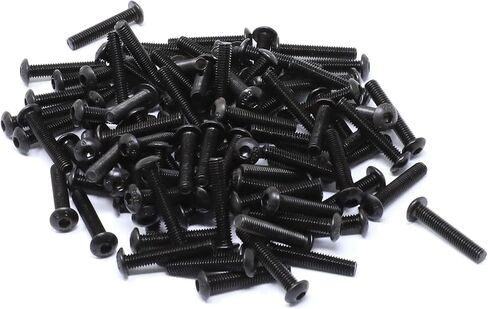iexcell 450 Pcs M4 x 6/8/10/12/16/20/25/30/35/40 Alloy Steel 10.9 Grade Hex Socket Button Head Cap Screws Bolts Nuts Assortment Kit, Black Oxide Finish in Saudi Arabia