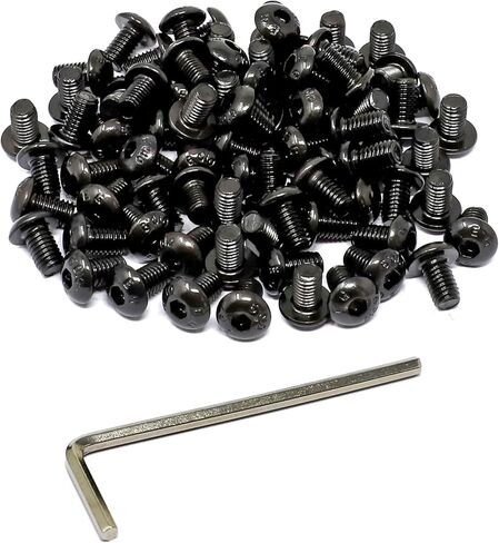 iexcell 450 Pcs M4 x 6/8/10/12/16/20/25/30/35/40 Alloy Steel 10.9 Grade Hex Socket Button Head Cap Screws Bolts Nuts Assortment Kit, Black Oxide Finish in Saudi Arabia