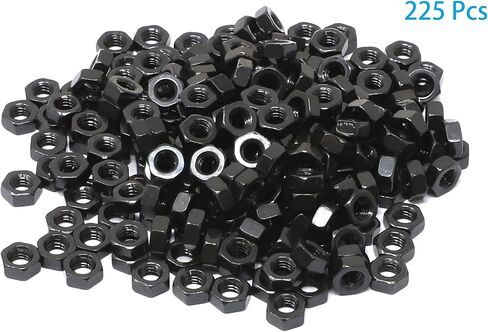 Iexcell 450 قطعة M4 × 6/8/10/12/16/20/25/30/35/40 سبيكة فولاذية 10.9 درجة مقبس سداسي الشكل وزر غطاء رأس ومسامير وصواميل ومجموعة متنوعة من المسامير، لمسة نهائية من أكسيد الأسود in Kuwait